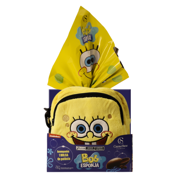 Ovo de Páscoa ao Leite Mochila Bob Esponja 170g